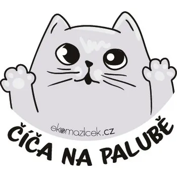 Samolepicí dekorace na vozidlo Samolepka na auto ČÍČA NA PALUBĚ