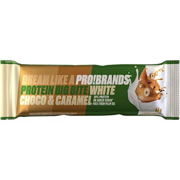 PROBRANDS PROTEIN BAR BIG BITE- bílá čokoláda & karamel, 45g