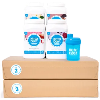 Keto dieta KetoDiet Kompletní proteinové nápoje Intense 1. + 2. + 3. krok na 12 týdnů 308 porcí