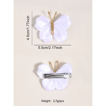 Souprava šperků B-TOP Pinetky do vlasů 2 ks Motýl Druh barvy: Bílá