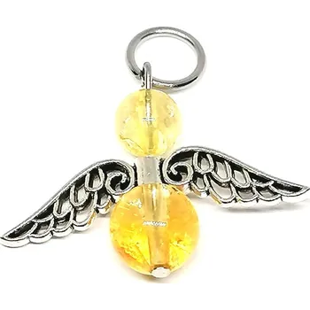 Přívěsek Citrínový anděl – ochranný přívěsek pro štěstí a hojnost