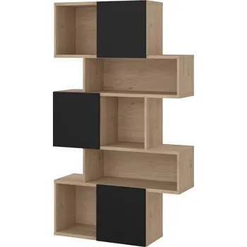 Knihovna Nábytek PEGAS s.r.o. Regál PENTA 738, jackson hickory/černá