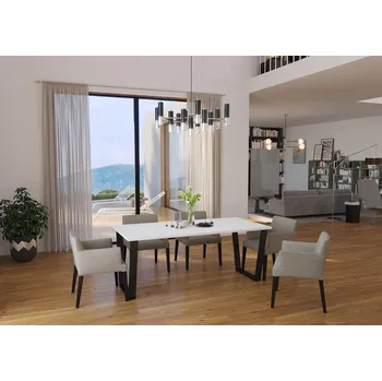 Jídelní stůl Jídelní stůl CEZAR bílý 185 x 90 cm