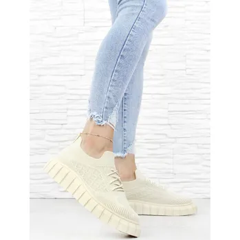 Dámské tenisky Seastar Béžové ponožkové tenisky LA216KH Velikost: 37