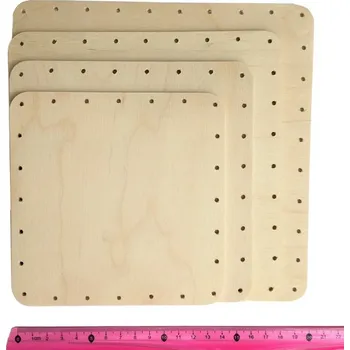 Hobby drát W-Star Dno14 - Dno pro košík, překližka, čtverec 14x14 cm, díra 2,5 mm