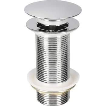 Sifon Umyvadlová výpusť PUSH-OPEN 1 1/4" dlouhý chrom