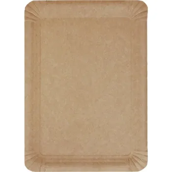 Jednorázové nádobí Tácek papírový 6c, 26x18cm hnědý - 500 ks