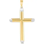 Lillian Vassago Přívěsek kříž, kombinované zlato LLV06-GP223