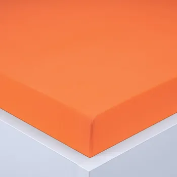 Prostěradlo Napínací prostěradlo jersey EXCLUSIVE oranžové 180 x 200 cm