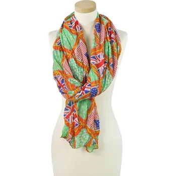 Šátek Art Of Polo Dámský šátek Shamri oranžovo-zelená Univerzální