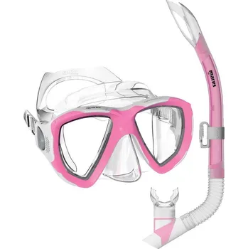 Ploutve Maska a Šnorchl set Mares TRYGON JR - Dětský Růžová