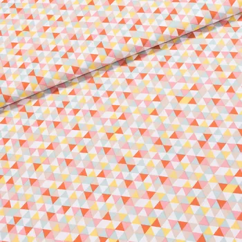 Bavlněné plátno TRIMIX 50-18B, mnohobarevné trojúhelníky, š.150cm (látka v metráži)