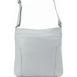 Světlešedá středně velká kožená crossbody kabelka Patrizia Piu 417