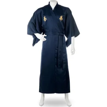 Pánský župan Japonské pánské kimono Kotobuki vyšívané dlouhé