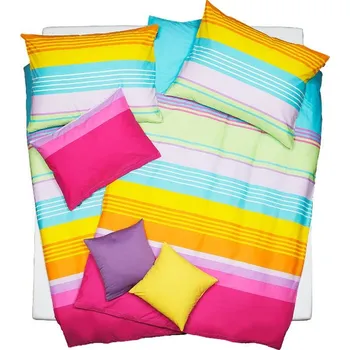 Povlečení SCANquilt povlečení TREND pruhy pestrá 240 x 200/70 x 90 cm