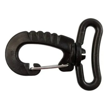 karabina Karabina plastová 32x55mm, otočná, černá