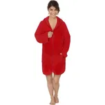 Froté župan dámský na zip Červená - vel. XXL