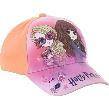 Kšiltovka Oranžová dívčí kšiltovka s motivem postaviček z Harryho Pottera Velikost: 54