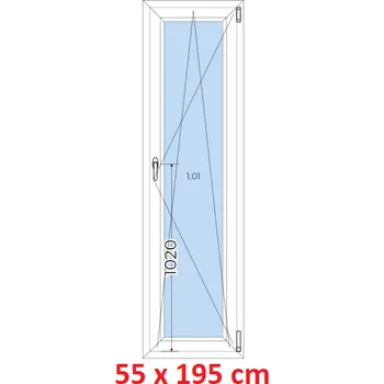 Okno Soft Plastové okno 55x195 cm, otevíravé a sklopné