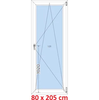Okno Soft Plastové okno 80x205 cm, otevíravé a sklopné