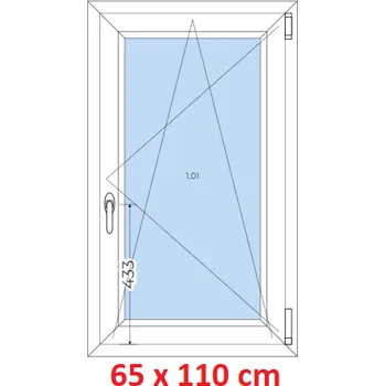 Okno Soft Plastové okno 65x110 cm, otevíravé a sklopné