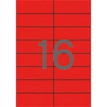 Kancelář Etiketa, 105 x 37mm, červená, 320 ks/bal., APLI