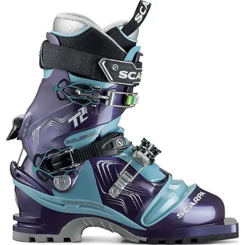 Sjezdové boty Telemarkové boty Scarpa T2 ECO W 24.5 MP bourgogne/polar blue