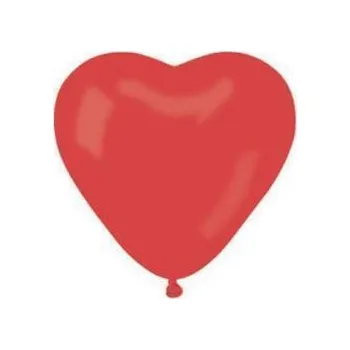 Balónek Balónek, červená, tvar srdce, 25 cm