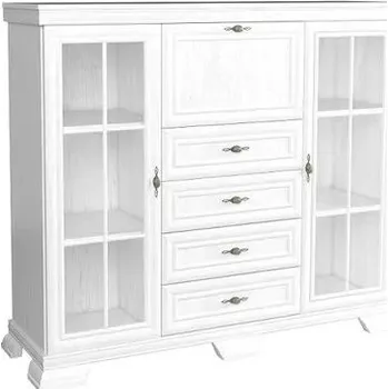 Komoda Velká prosklená komoda Kora 7 - borovice andersen