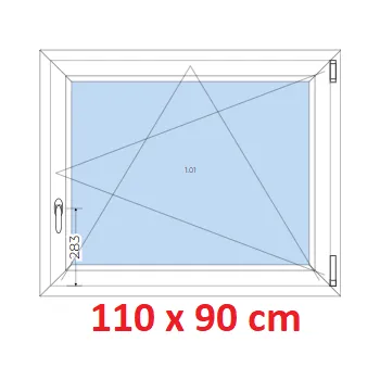 Okno Soft Plastové okno 110x90 cm, otevíravé a sklopné