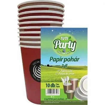 Jednorázové nádobí Papírový kelímek "Tuti party", 3 dl, 10 ks