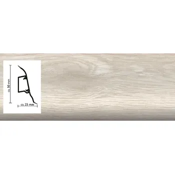 soklová lišta 2157 lišta Döllken SLK50 s pružnými chlopněmi vedení kabelů