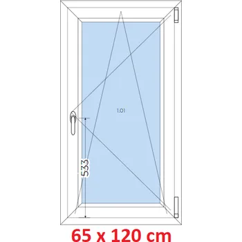 Okno Soft Plastové okno 65x120 cm, otevíravé a sklopné