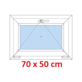 Okno Soft Plastové okno 70x50 cm, sklopné