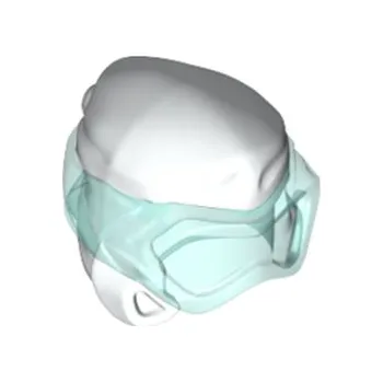 Hračka 77151pb01 White Ninjago Wrap Type 8 with Trans-Light Blue Scuba Diver Mask (Bílý zábal Ninjago typ 8 s průhlednou světle modrou potápěčskou maskou)