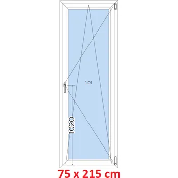 Okno Soft Plastové okno 75x215 cm, otevíravé a sklopné