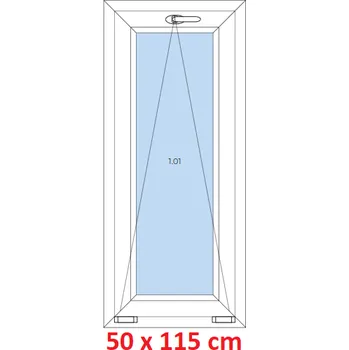 Okno Soft Plastové okno 50x115 cm, sklopné