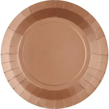 Party nádobí Santex Talíře papírové bronzové 22,5 cm 10 ks