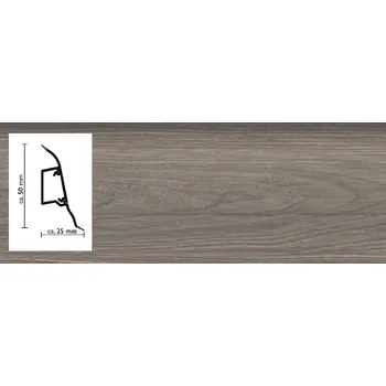 soklová lišta 2131 lišta Dub Negro SLK50 s pružnými chlopněmi vedení kabelů