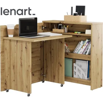 Psací stůl Rozkládací psací stůl levý REBECCA dub artisan