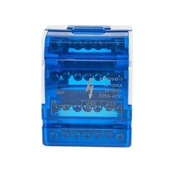 Rozvaděč Distribuční blok VCX BLK 47 / 4 póly / 7 otvorů / 125A / na DIN lištu