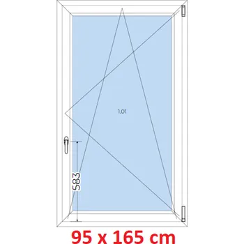 Okno Soft Plastové okno 95x165 cm, otevíravé a sklopné