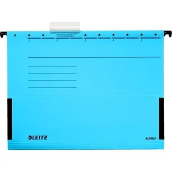 Závěsné desky "ALPHA®" s bočnicemi, modrá, A4, karton, LEITZ
