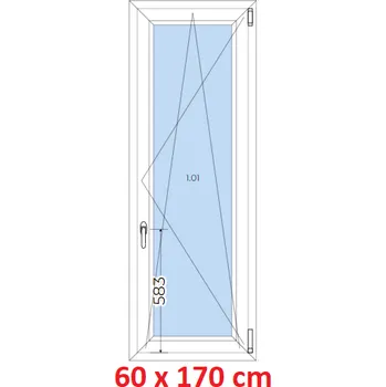 Okno Soft Plastové okno 60x170 cm, otevíravé a sklopné