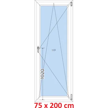 Okno Soft Plastové okno 75x200 cm, otevíravé a sklopné