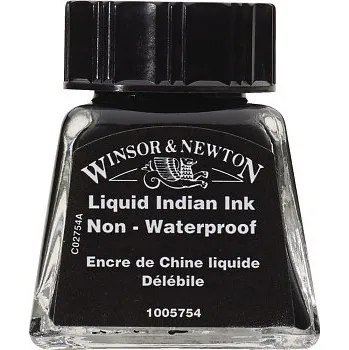 Winsor&Newton tuš 754 Liquid Indian Ink 14ml (Winsor&Newton tuš 754 Liquid Indian Ink 14ml)