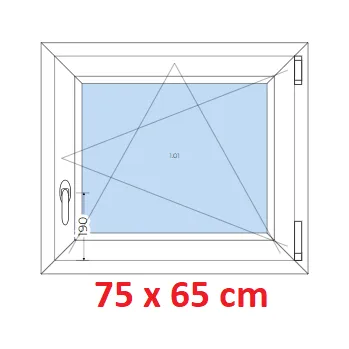Okno Soft Plastové okno 75x65 cm, otevíravé a sklopné