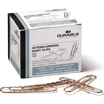 Archivační box Kancelářské sponky, na papír, měď, 77 mm, DURABLE