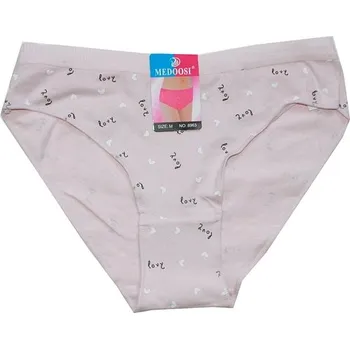 Dámské bokové kalhotky srdíčka tělová 8963 549/179