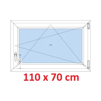 Okno Soft Plastové okno 110x70 cm, otevíravé a sklopné